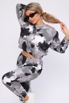 Костюм с брюками МИЛИТАРИ серый